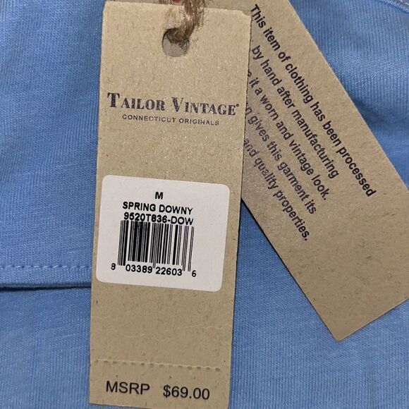 New Tailor vintage Connecticut Originals Tartan trim Pocket polo golf shirt M - Picture 2 of 4